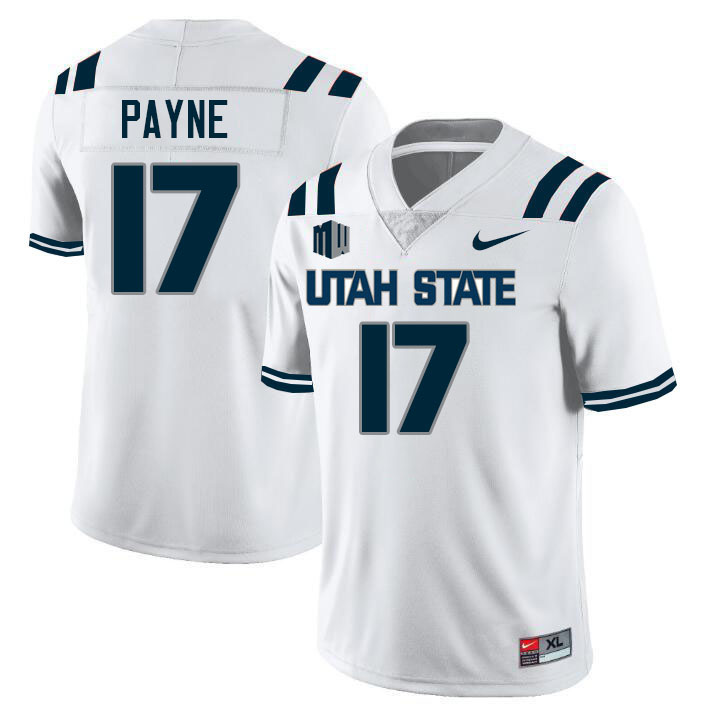 Utah State Aggies #17 Zeke Payne College Football Jerseys Stitched Sale-White
